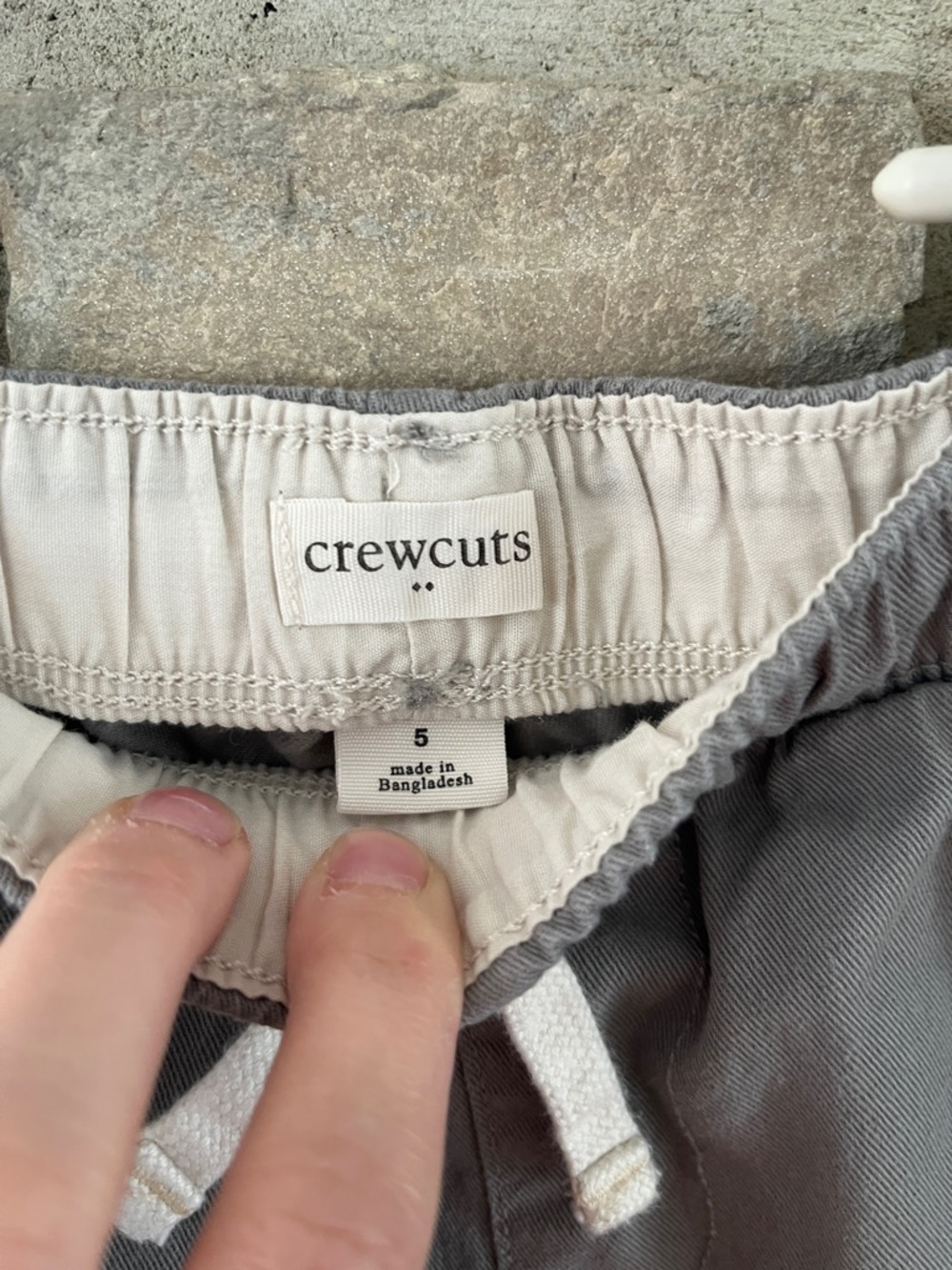 Crewcuts Gray Elastic Waist Drawstring Shorts with Pockets Boys Size 5 - Picture 2 of 12